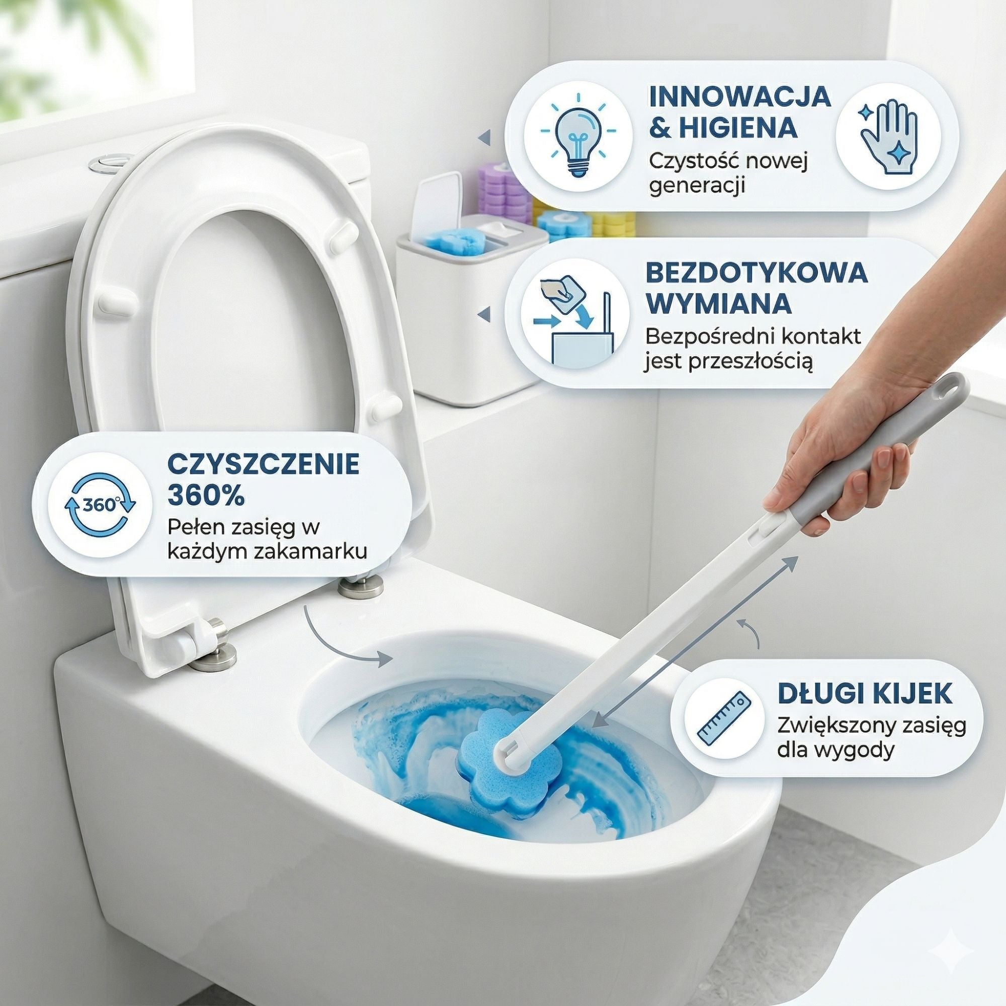 Purevia Clean System Innowacyjne Czyszczenie WC + Wymienne Wkłady 30 szt